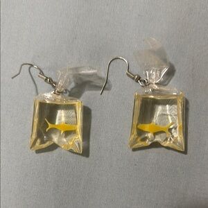 Yellow Fish Earrings